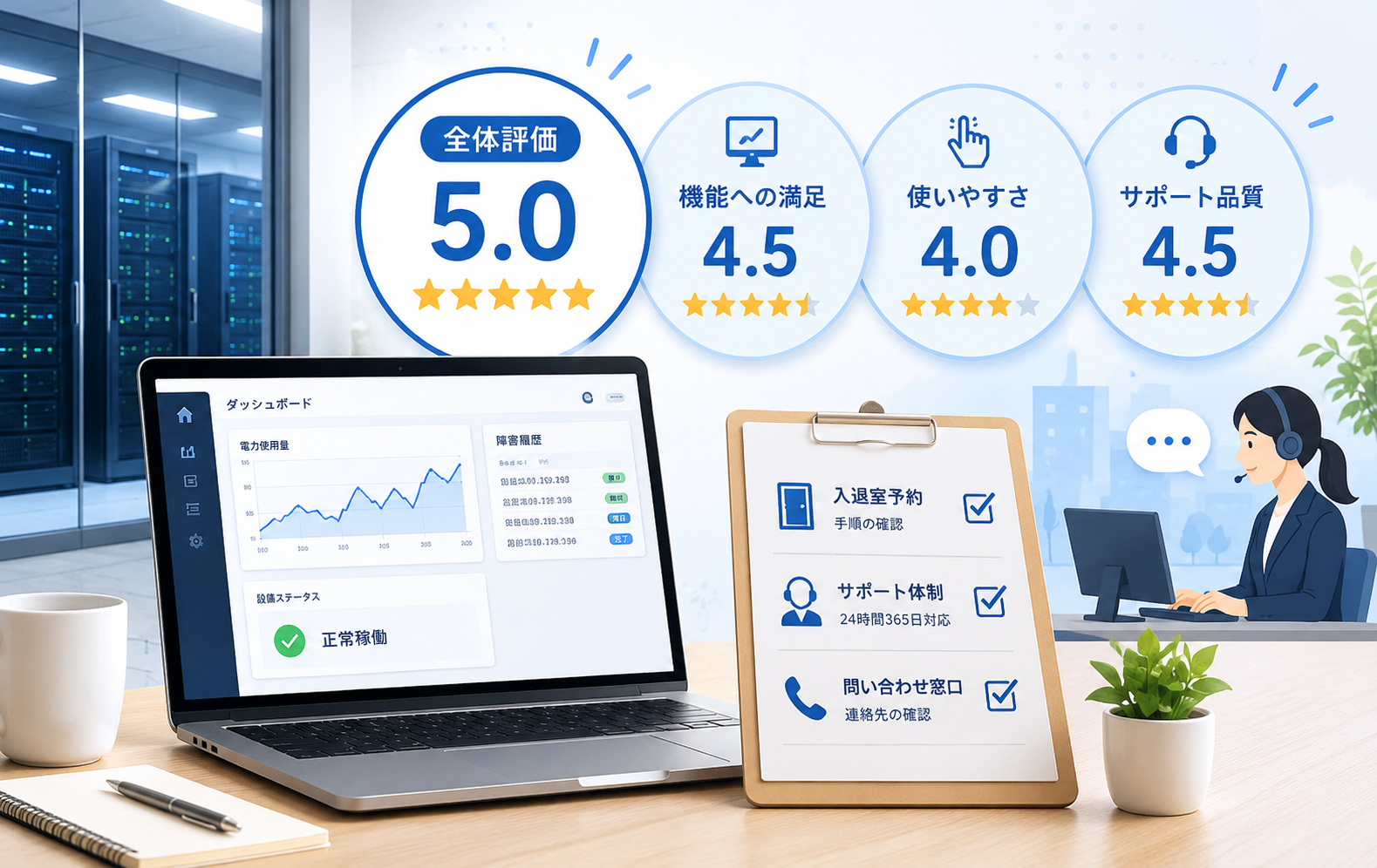 レビューから分かるデータセンターソリューションの評判